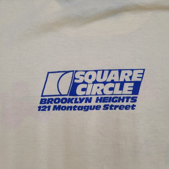 Vintage 80s New-York WNCN 104.3 FM Radio Shirt Womens S/M 18x23 Yellow - Picture 13 of 15